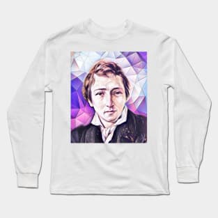 Heinrich Heine Pink Portrait | Heinrich Heine Artwork 8 Long Sleeve T-Shirt